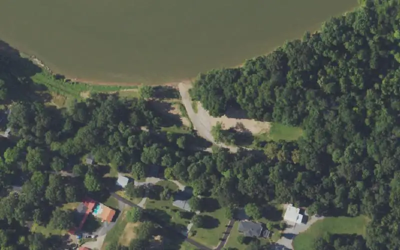 Aerial photo of the area around Reservoir Avenue Ramp, Muhlenberg County