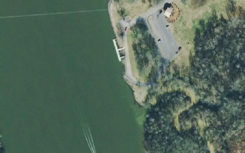 Aerial photo of the area around Riverbluff, Cheatham County