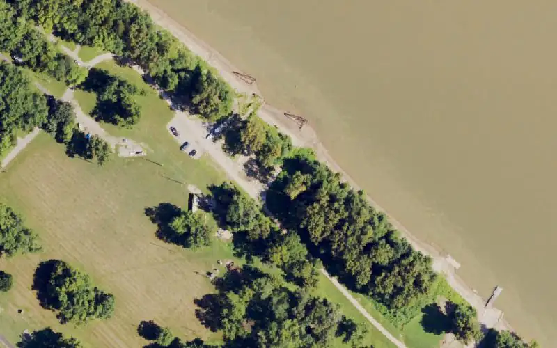 Aerial photo of the area around Ross Ramp, Campbell County