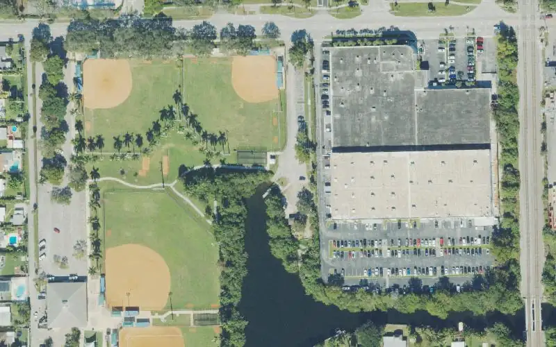Aerial photo of the area around Rotary Park   (Small Craft Ramp) (Limited Trailer Parking), Broward County