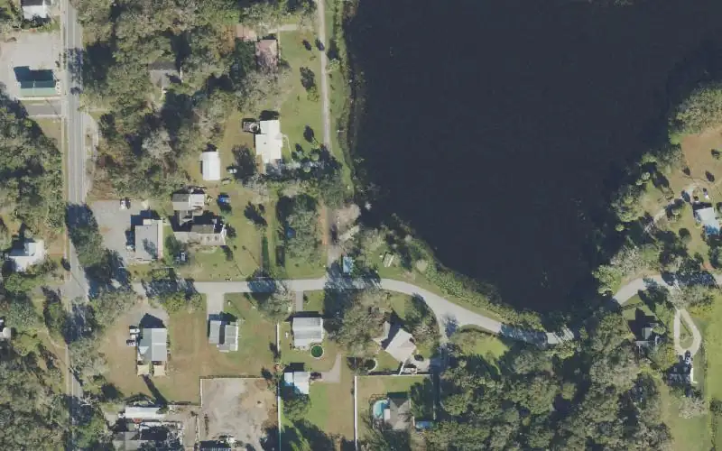 Aerial photo of the area around Royal Park Boat Ramp, Volusia County
