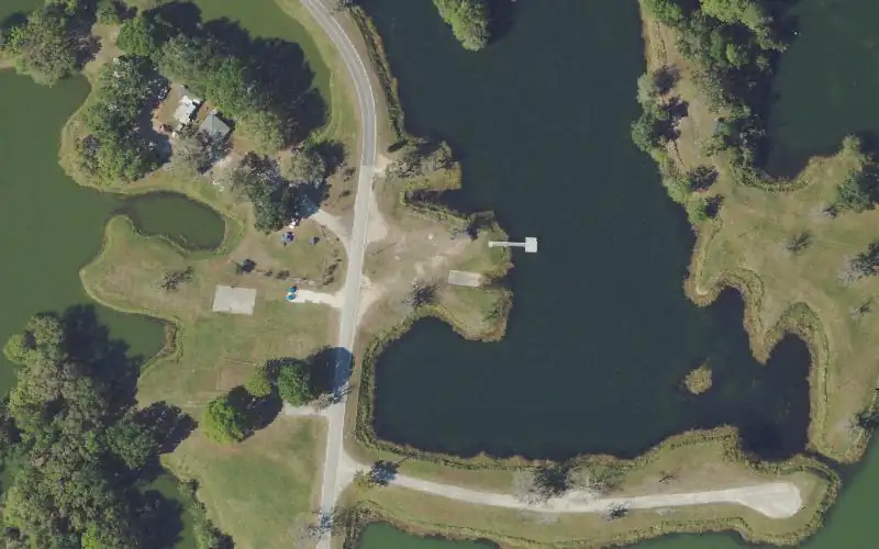 Aerial photo of the area around Saddle Creek Park Boat Ramp #4, Polk County
