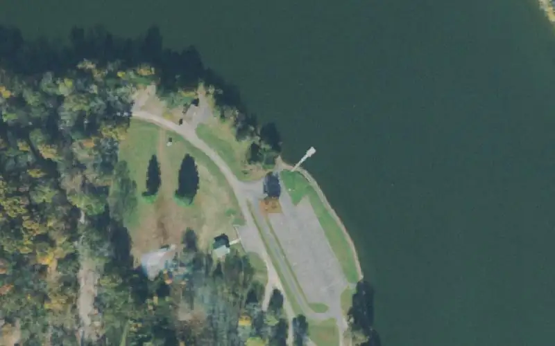 Aerial photo of the area around Salt Lick Park, Jackson County