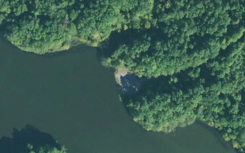 Aerial photo of the area around Samburg Watershed , Obion County