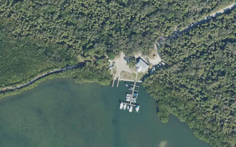 Aerial photo of the area around Sebastian Inlet State Park - Bayside Marina Boat Ramp, Brevard County
