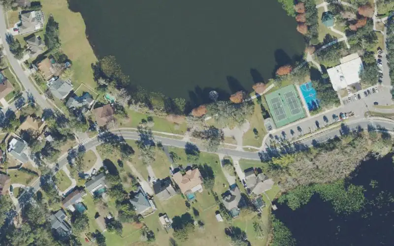 Aerial photo of the area around Secret Lake Park Non-Motorized Vessel Launch, Seminole County