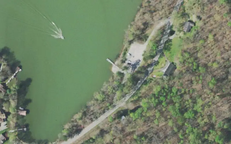Aerial photo of the area around Shady Grove, Roane County