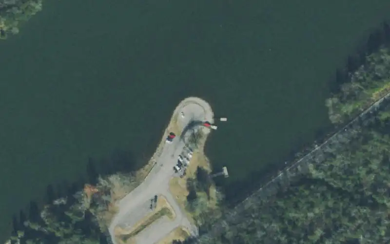 Aerial photo of the area around Shutes Branch, Wilson County