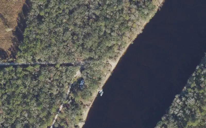 Aerial photo of the area around Sims Landing - Meares Road (South Lafayette County), Lafayette County