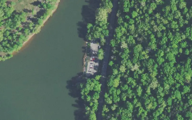 Aerial photo of the area around Skull Island Ramp, Hamilton County