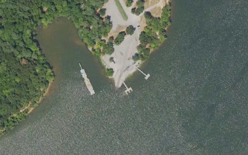 Aerial photo of the area around Sledd Creek - TVA, Marshall County