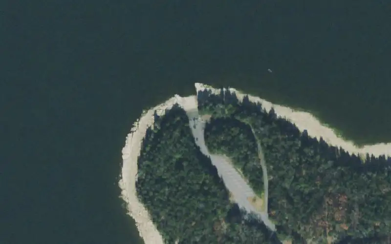 Aerial photo of the area around Smith's Spring Park, Davidson County
