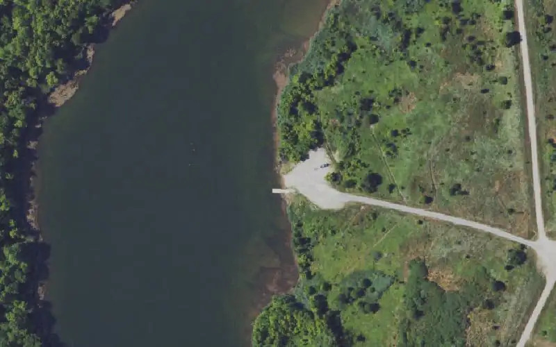 Aerial photo of the area around South Lake 1, Ohio County