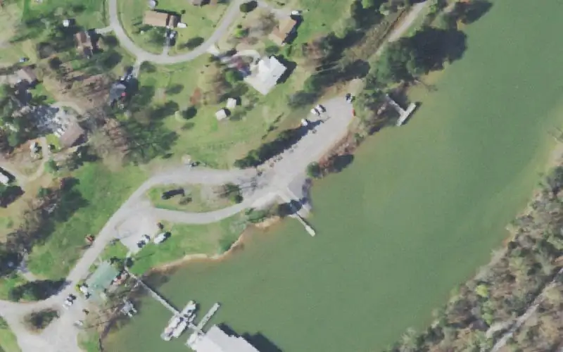 Aerial photo of the area around Spring City Boat Dock, Rhea County