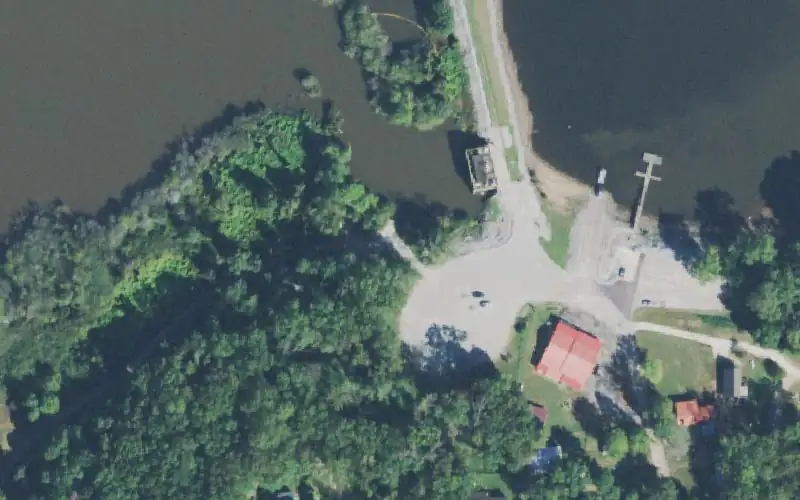 Aerial photo of the area around Springville Pumphouse, Henry County