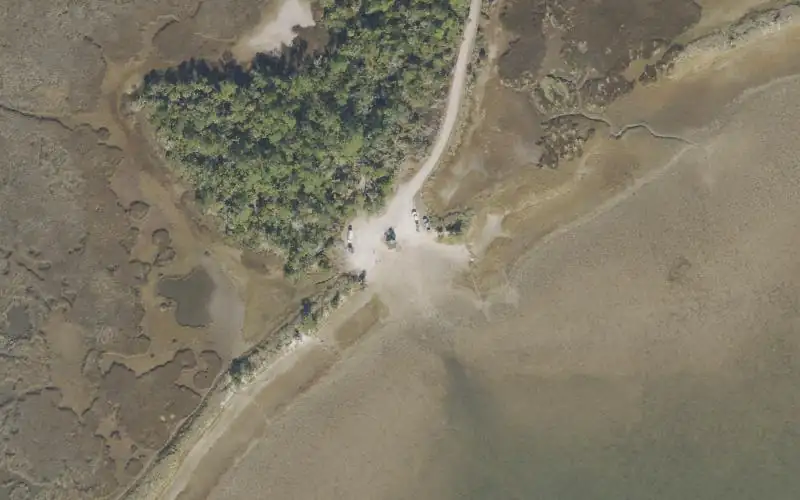 Aerial photo of the area around St. Marks National Wildlife Refuge - Wakulla Beach Primitive Boat Launch, Wakulla County