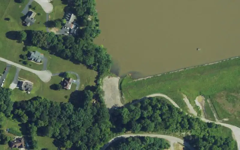 Aerial photo of the area around Stanton Reservoir, Powell County