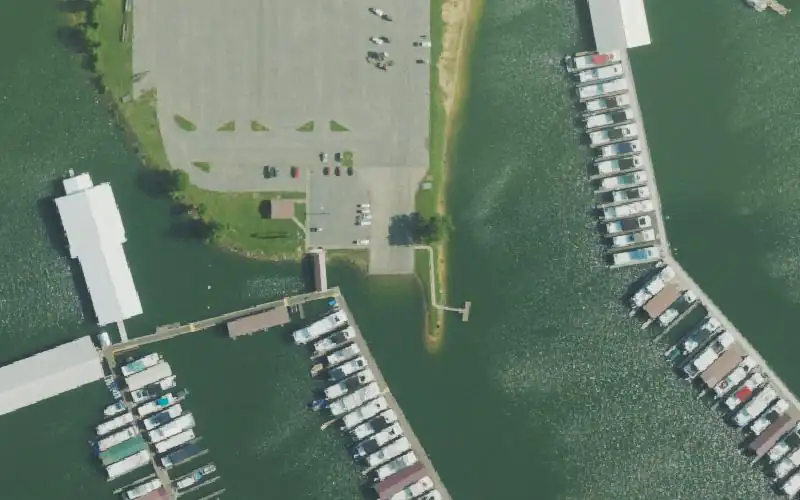 Aerial photo of the area around State Marina, Taylor County