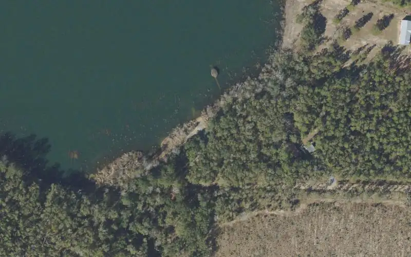 Aerial photo of the area around Stewart Lake Public Boat Ramp, Washington County