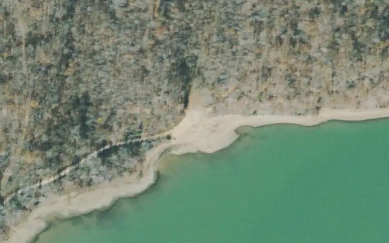 Aerial photo of the area around Sulphur Creek , Benton County