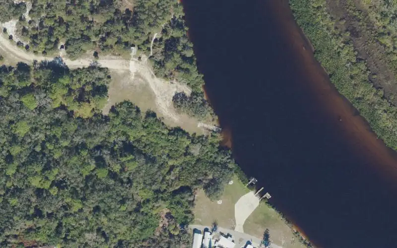 Aerial photo of the area around Sun City Heritage Park Boat Ramp - Closed, Hillsborough County