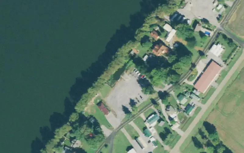 Aerial photo of the area around Sunset Court, Obion County