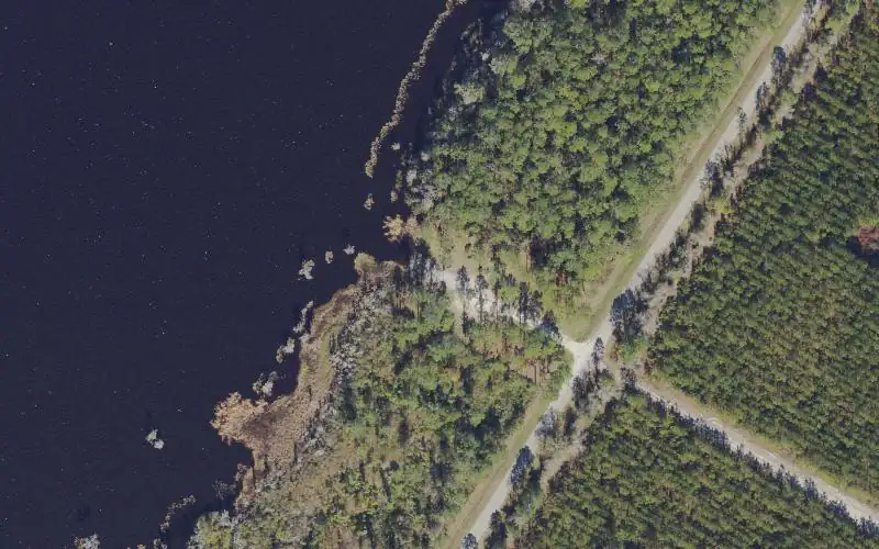 Aerial photo of the area around Swift Creek Pond Small Boat Access - County Road 238 at NW 167th Terrace, Union County
