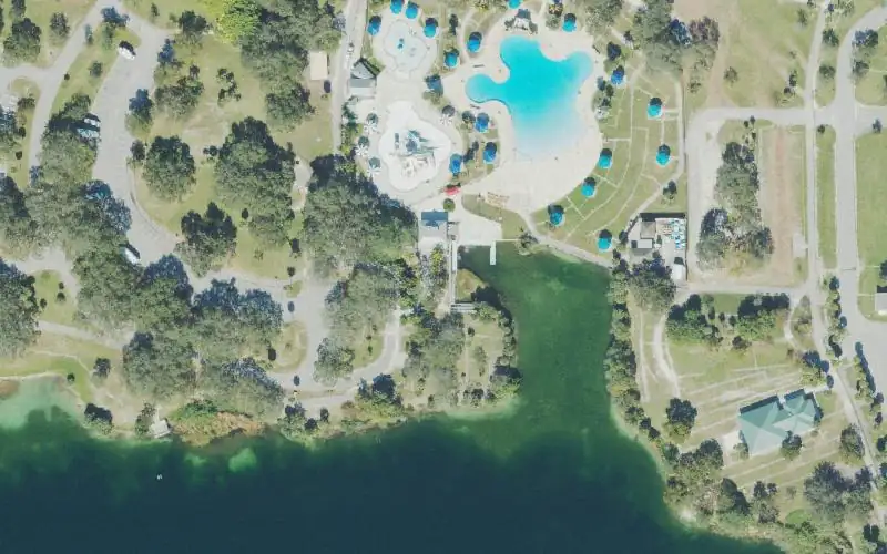 Aerial photo of the area around T.Y. (Tupeekeegee Yugnee) Park Peddle Boat Rental and Paddlecraft Launch, Broward County