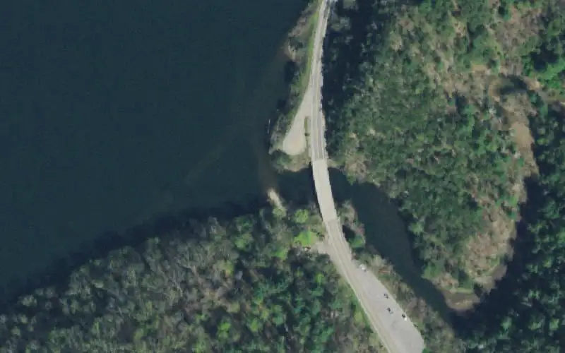 Aerial photo of the area around Tabcat Creek, Blount County