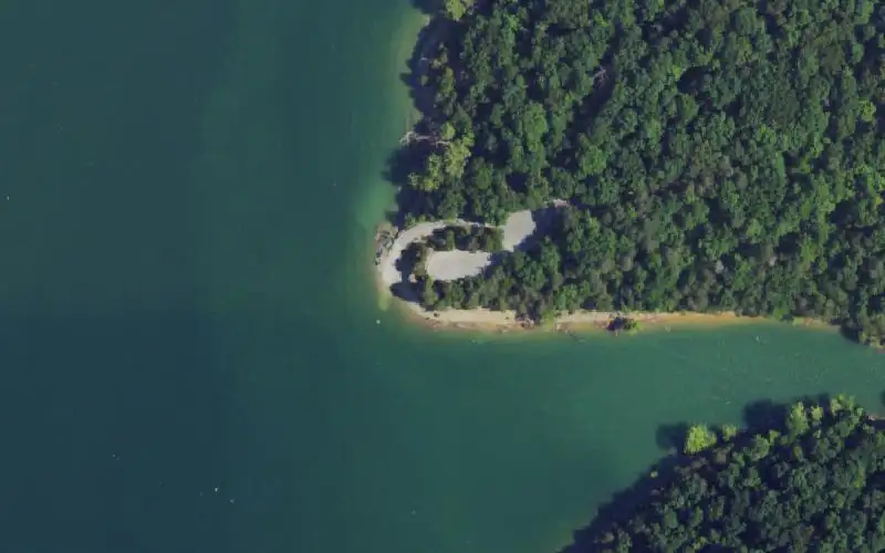 Aerial photo of the area around Tate Ramp 2, Wayne County