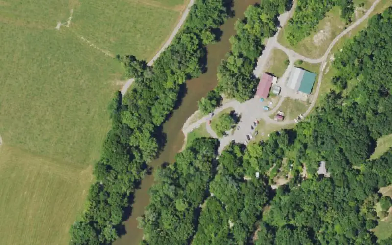 Aerial photo of the area around Taylorsville City Ramp, Spencer County