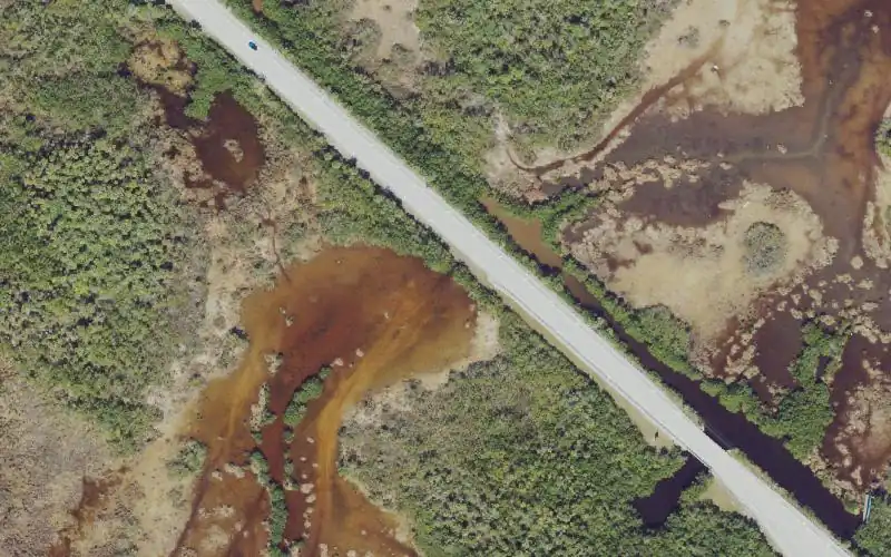 Aerial photo of the area around Ten Thousand Islands N.W.R - Waterfowl Hunting Trail #1, Collier County