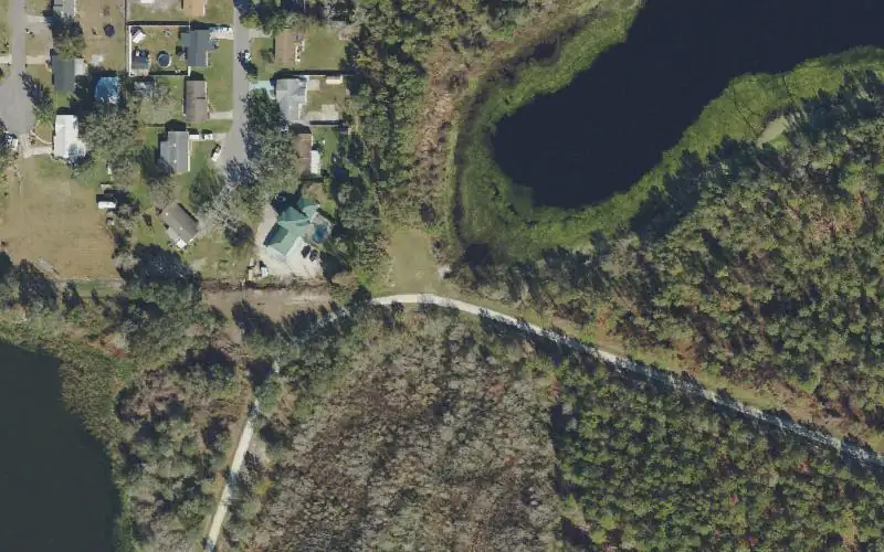 Aerial photo of the area around Tenoroc FMA - Butterfly Lake - Hand Launch Site, Polk County