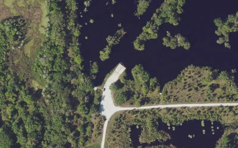 Aerial photo of the area around Tenoroc FMA - Lake 2, Polk County