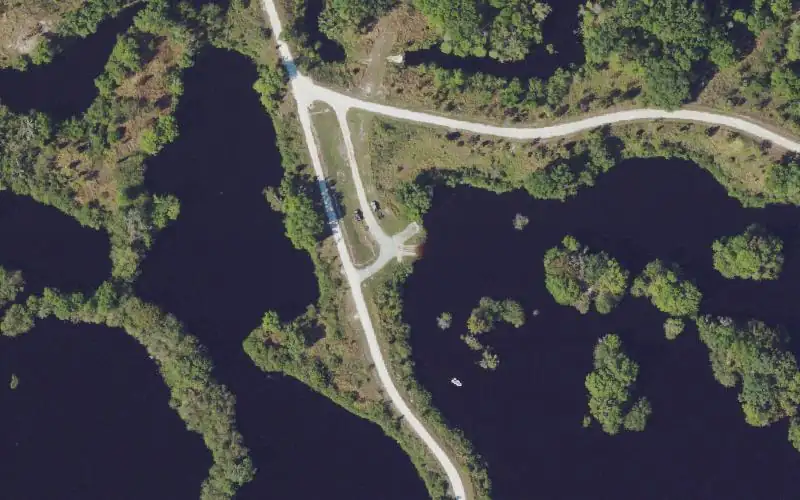 Aerial photo of the area around Tenoroc FMA - Lake 3, Polk County