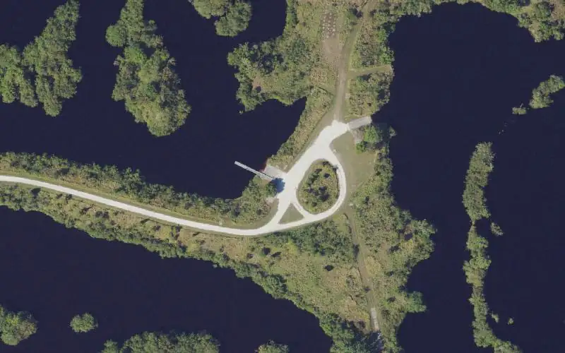 Aerial photo of the area around Tenoroc FMA - Lake 5 South, Polk County
