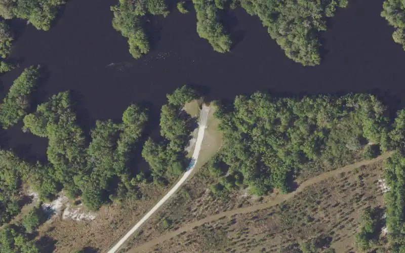 Aerial photo of the area around Tenoroc FMA - Shop Lake, Polk County