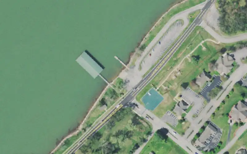 Aerial photo of the area around The Landing, Roane County