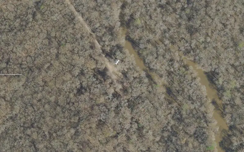 Aerial photo of the area around Tilley Landing at Lost Lake, Walton County