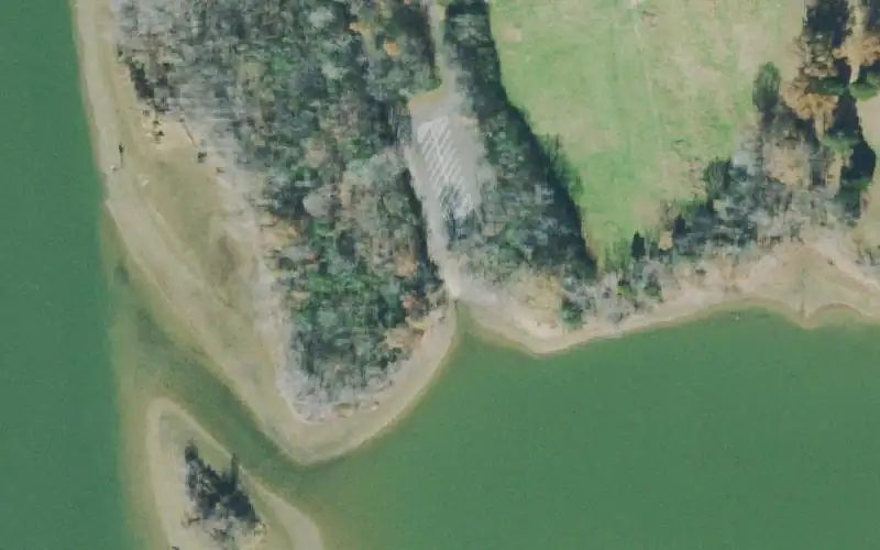 Aerial photo of the area around Tobacco Port, Stewart County