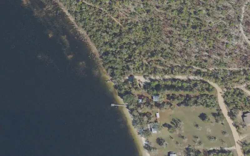 Aerial photo of the area around Tom Johns Landing (East Porter Lake), Washington County