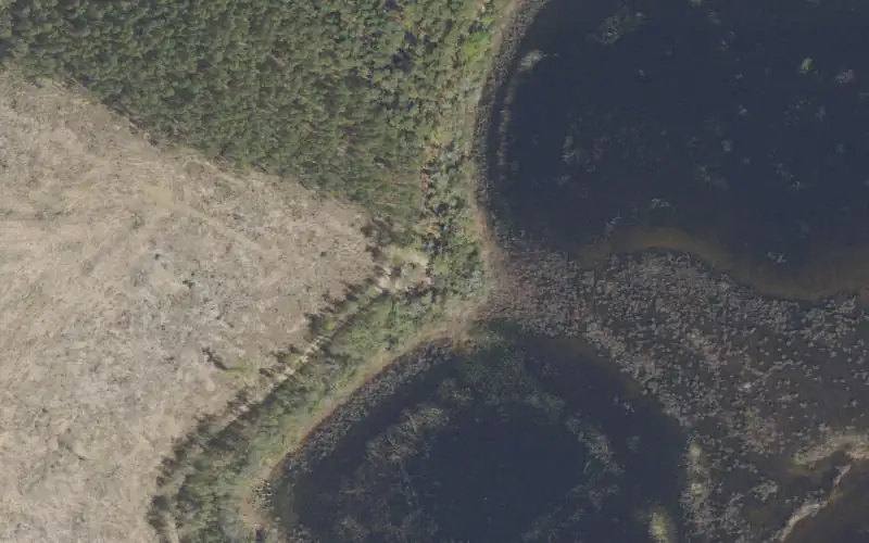 Aerial photo of the area around Tom Johns North Canoe Launch, Washington County