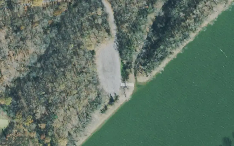 Aerial photo of the area around TWRA Smith's Branch Access Area, Montgomery County