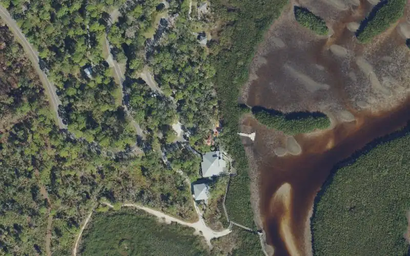 Aerial photo of the area around Upper Tampa Bay Park - Visitor Center Kayak/Canoe Launch Dock, Hillsborough County