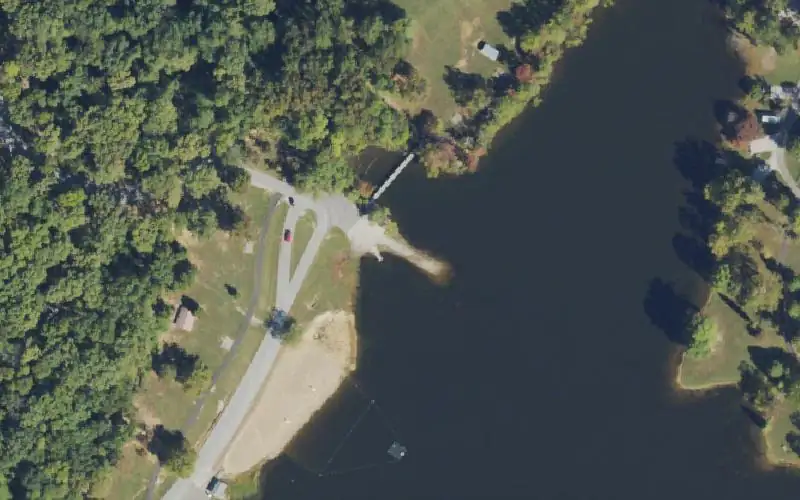 Aerial photo of the area around Vastwood Park, Hancock County
