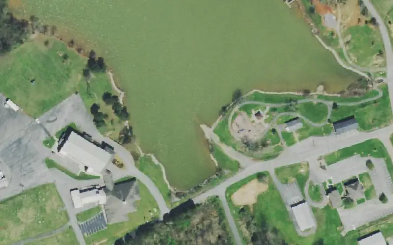 Aerial photo of the area around Vonore Beach Boat Ramp, Monroe County