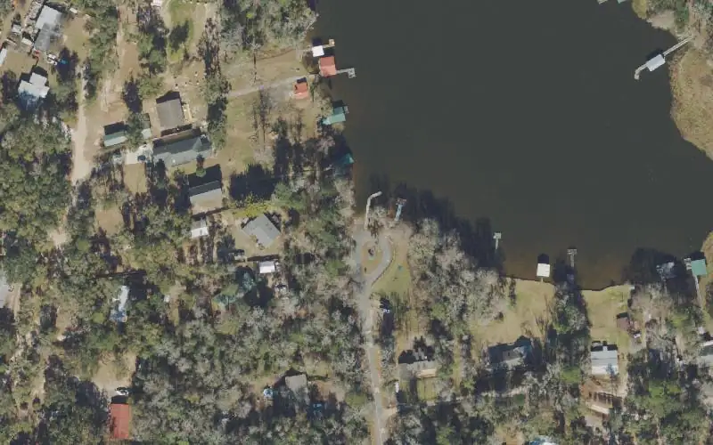 Aerial photo of the area around Wainwright Landing, Leon County