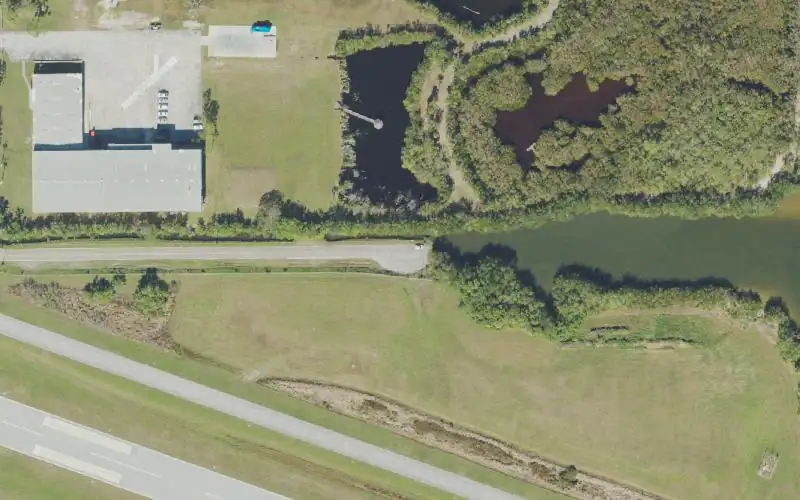 Aerial photo of the area around Wall Street Undeveloped Access (Small Boats - Use at Own Risk), Brevard County