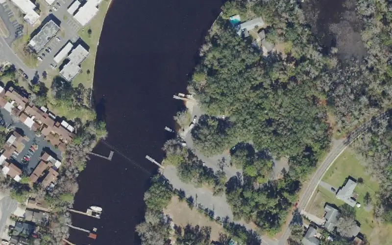 Aerial photo of the area around Wayne B Stevens Park, Duval County