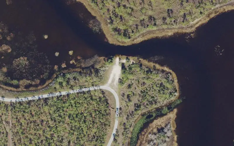 Aerial photo of the area around Webb Lake Central (No Gasoline Motors), Charlotte County